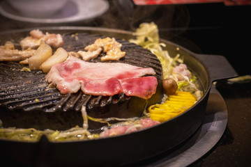 Pork BBQ style on the Korean BBQ Grill Pan.