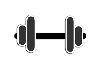 dumbbells isolated on white background