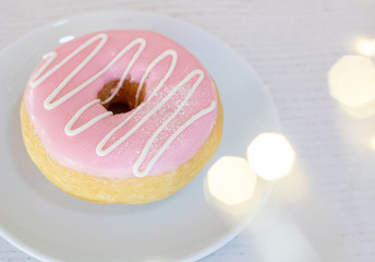 Christmas donuts isolated. Christmas and New Year celebration concept. 