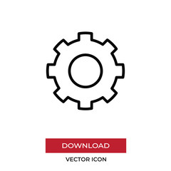 Settings vector icon, simple sign for web site and mobile app.