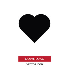 Heart vector icon, simple sign for web site and mobile app.