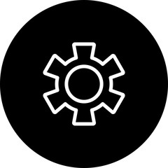Black Circle Configure Icon With White Background