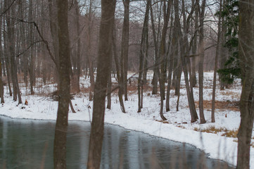 river in winter