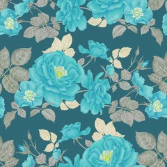 Nahtloses Blumenmuster mit Rosen. © marinavorona