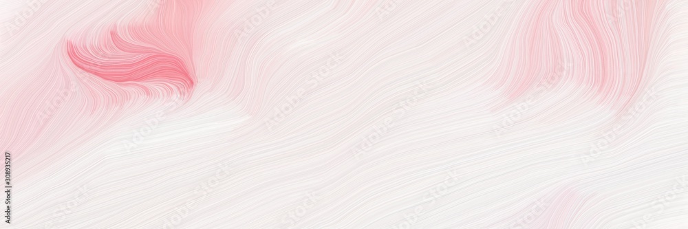 Poster dynamic horizontal banner. modern soft swirl waves background illustration with linen, light coral and light pink color