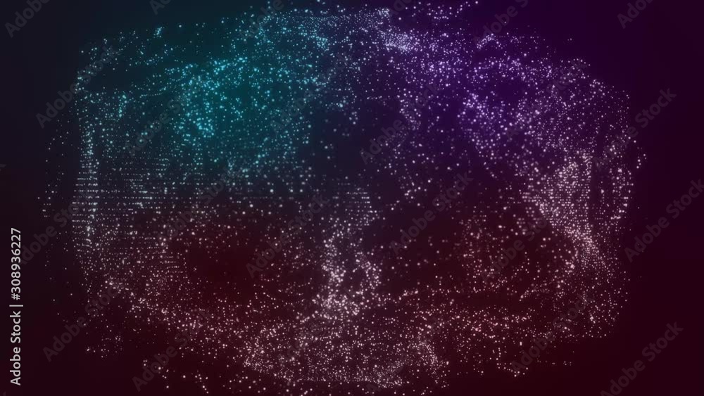 Poster abstract background with moving and particles. abstract motion of particles in 4k.