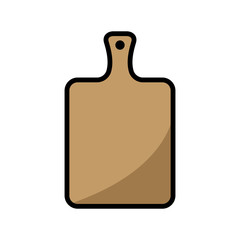 cutting board - kitchen utensils icon vector design template