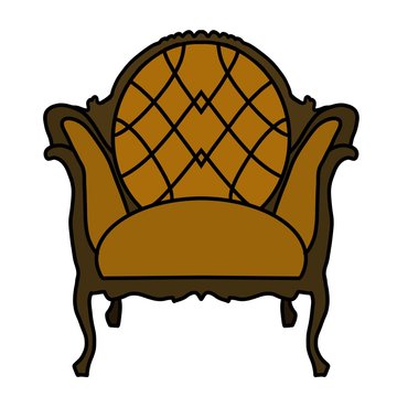 Illustration of an antique armchair