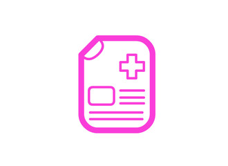 Paper note icon in the hospital