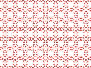 Ukrainian red ethnic vector ornament