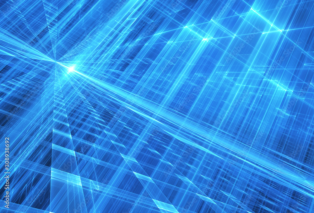 Poster fractal background for use in creativity and design projects. technological fractal. abstract 3d ill