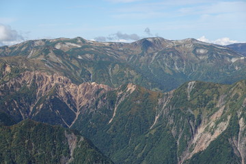 Landscape of Jonen mountains (Japan alps / Japanese mountains)
