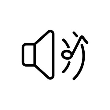 The volume level of the vector icon. A thin line sign. Isolated contour symbol illustration