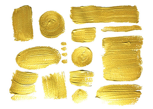 Raccolta di pennellate oro 