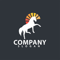 horse logo template, creative design concept, vector