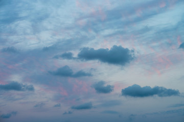 Naklejka na ściany i meble background clouds sunset in pink blue colors