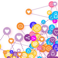 Social media marketing, Communication concept.