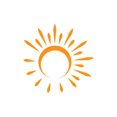 Sun Wave Logo Template vector symbol