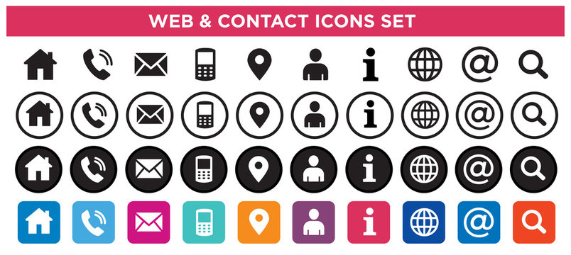 contact & web icônes