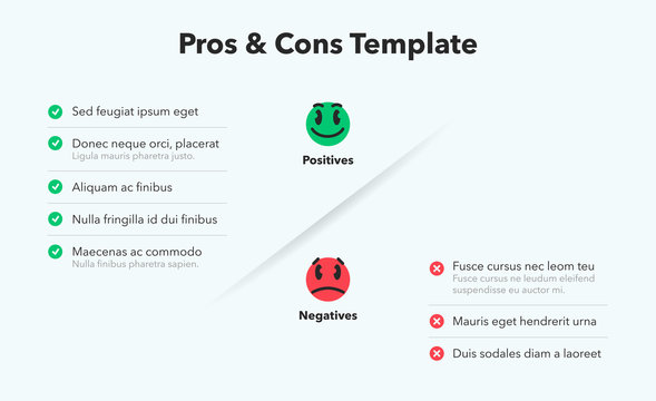 989 Best Pros And Cons Icon Images Stock Photos Vectors Adobe Stock