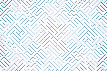 Striped geomitrical illustration. Monochrome background. Maze. Diagonal lines.