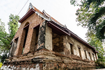 Old Temple of Wat Maenangpluem Thai Buddhist Temple of  Phra Nakhon Si Ayutthaya, Thailand