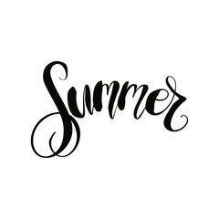 Summer Phrase Isolated On Background Hand Drawn Illustration