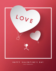 happy valentine's day banner vector design