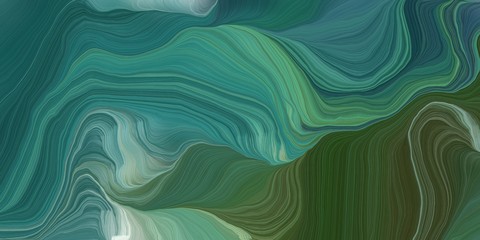 Obraz premium background graphic with curvy background design with sea green, dark slate gray and very dark green color