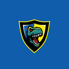 Dinosaur sport e-sport mascot gaming team logo