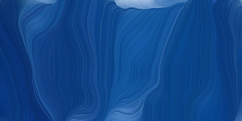 background graphic with modern waves background illustration with midnight blue, corn flower blue and steel blue color