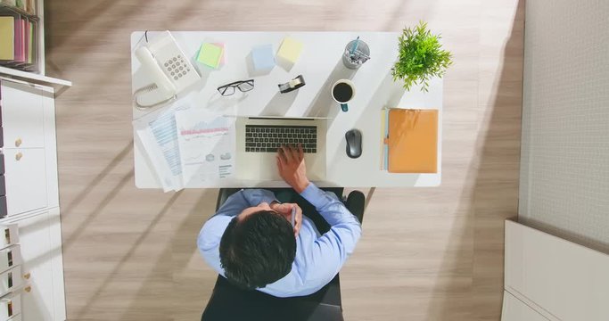 man use laptop to work