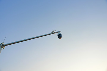 Surveillance camera in the open air.