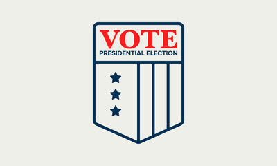 Presidential Election 2020 in United States. Vote day, November 3. US Election. Patriotic american element. Poster, card, banner and background. Vector illustration