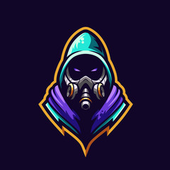 Gas mask sport e-sport mascot gaming logo template © amrikhsn
