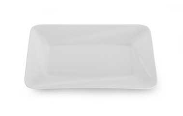 empty white plate on white background