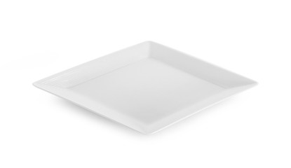 empty white plate on white background