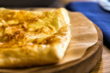Appetizing Georgian pie - khachapuri. National dish