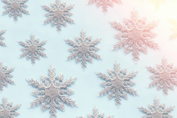 Snowflakes beautiful christmas background for text