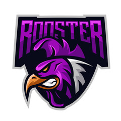 Rooster angry esport logo awesome © amrikhsn