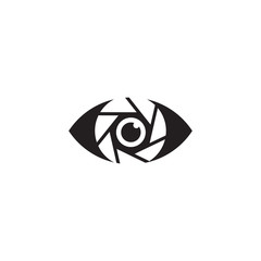 Eye icon logo design vector template