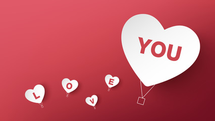 happy valentine's day banner vector design