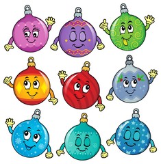 Happy Christmas ornaments theme image 6