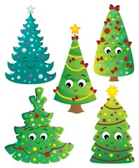 Stylized Christmas trees collection 2