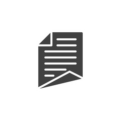 Paper Corner Folds vector icon. filled flat sign for mobile concept and web design. Folded sheet of paper glyph icon. Symbol, logo illustration. Vector graphics