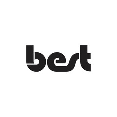 text word best simple geometric design logo vector