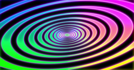 Abstracts rainbow spiral psihodelic tunnel background. animation. Virtual reality future design . 3D rendering