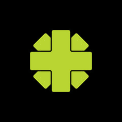 plus medical simple geometric logo vector