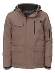 Outdoor coat for men on mannquin isolated