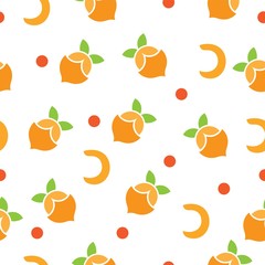 lemonade tropical sun fruit seamless design background vector